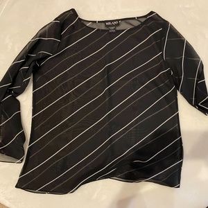 NWOT Milano sheer blouse size large